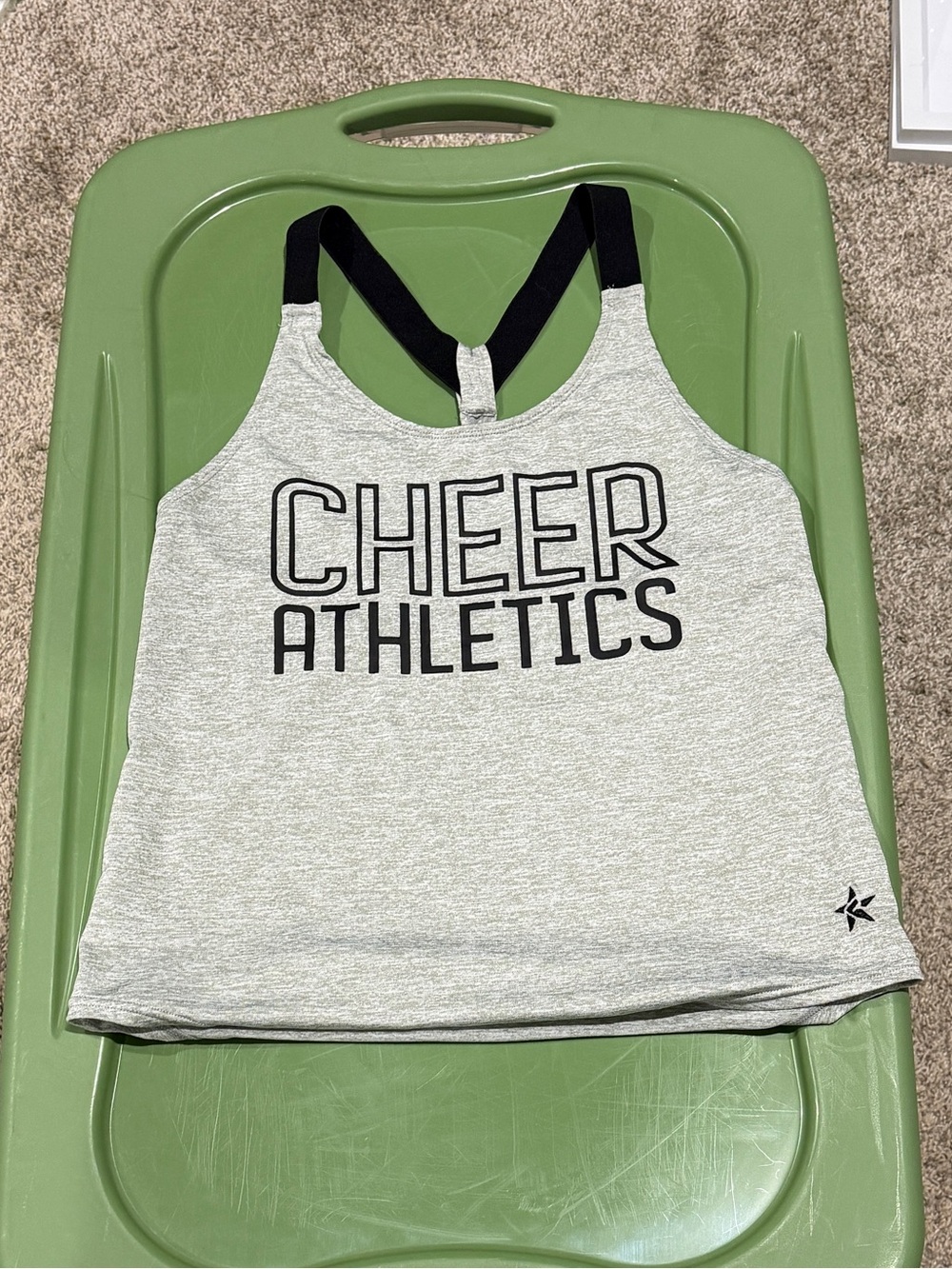 Women's Gray 'Cheer Athletics' Racerback Tank Top